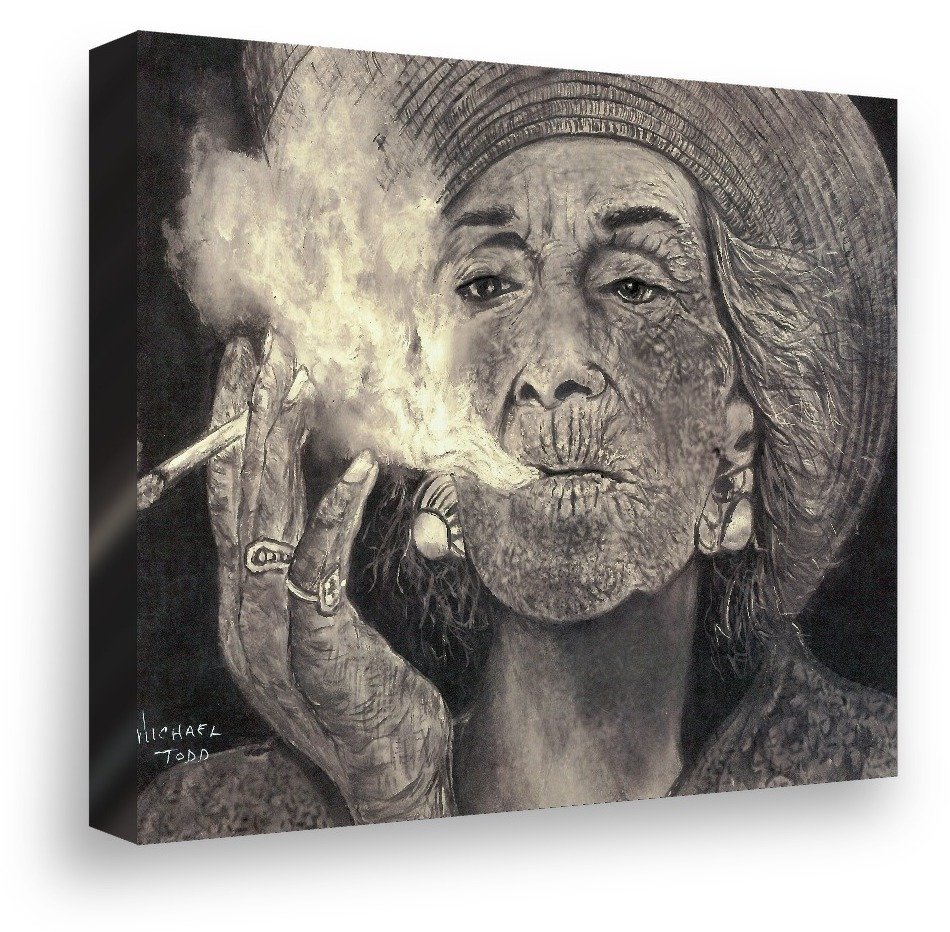 A Lifetime in Every Line drawing on gallery-wrapped canvas